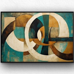 Handmade Abstract Painting Neutral Green and Beige Tones Contemporary Home Decor Modern Wall Art | &quot;Natural Course&quot; - Art Print or Canvas...