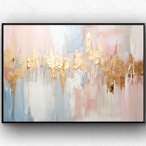 Pink and Gold glitter glass painting, Pink glitter painting, Gold glitter painting, Pink and gold glitter glass art,Abstract Art, Home decor