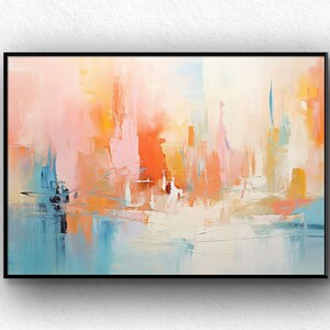 Handmade Colorful Abstract Painting: Modern Acrylic Canvas Art