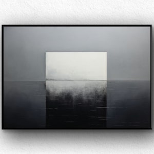 Handmade Large black wabi-sabi style wall painting black textured painting black minimalist abstract painting wabisabi style canvas painting