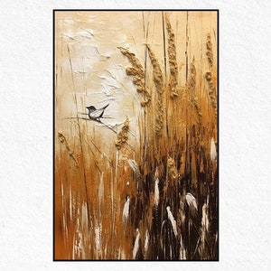 Landscape Canvas Art, 100% Original Handmade, Textured Modern Painting, Acrylic Abstract Oil Painting Wall Decor Living Room Office Wall Art