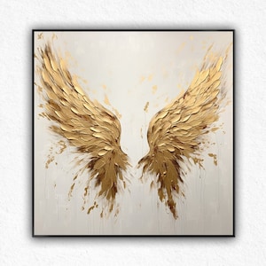 Textured painting Wall Art Wing Art Painting Wing Canvas Painting wing wall art contemporary Angel Wing Hand painted canvas Wing Canvas art.
