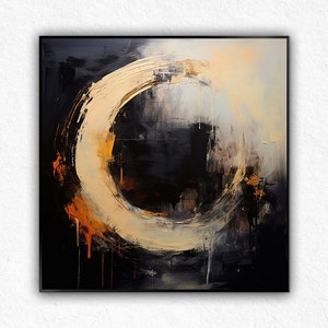 Blattgold Malerei auf Leinwand Original, große abstrakte Leinwand Kunst, moderne abstrakte Ölmalerei auf Leinwand, schwarz weiß Wand Kunst abstrakt