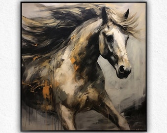 馬の抽象画 Amazon.co.jp: 2頭の馬の壁掛け抽象動物壁風景画 印刷 ポスター