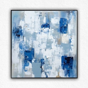 Handgemaakt abstract schilderij: kleurrijk acryl op canvas, moderne muurkunst
