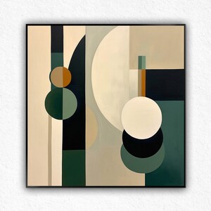 Handmade Abstract Acrylic Painting: Geometric Wall Art