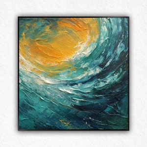 Original Large Spiral | 100% Handmade, Textured Modern Oil Painting, Acrylic Abstract Oil Painting, Wall Decor Living Room, Office Wall Art