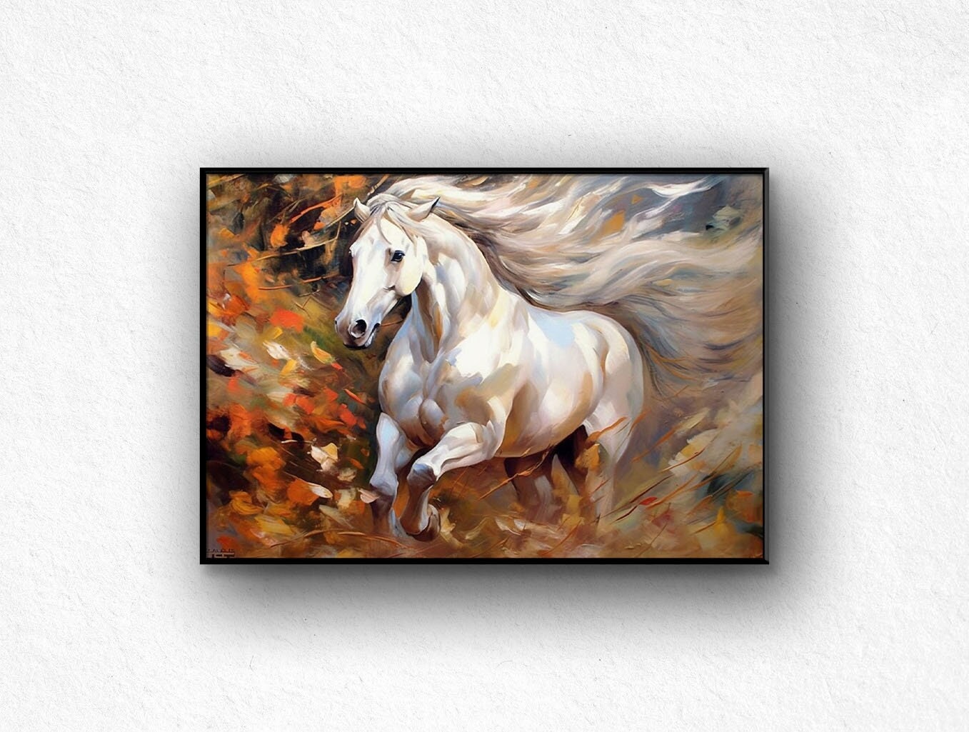 白馬の油彩画 4947110d85cde1b394351fb0576613