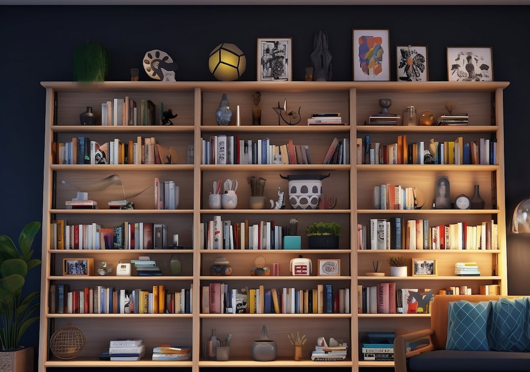 Bookshelf Virtual Zoom Background Microsoft Teams Video Etsy