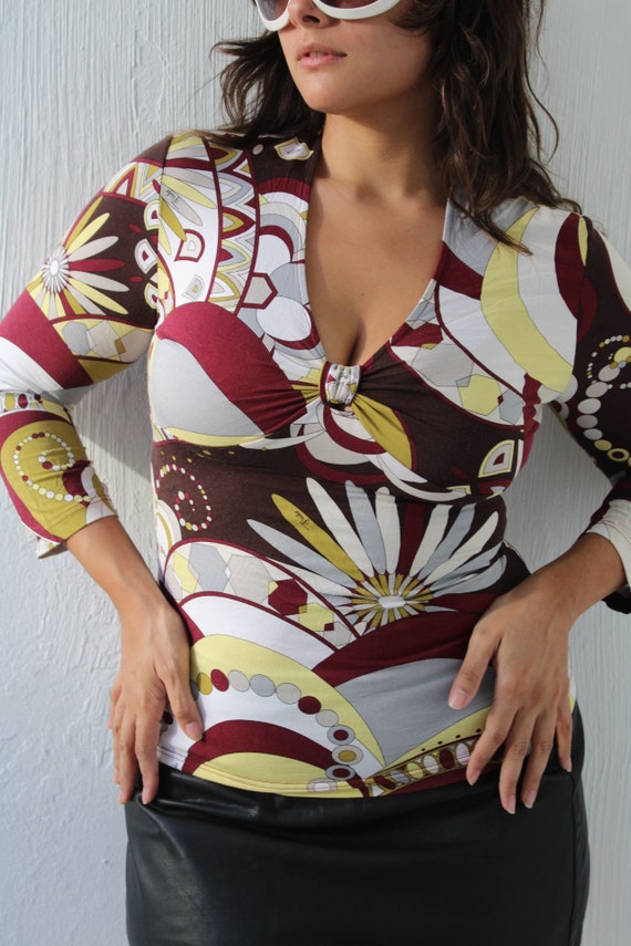 Vintage 2000s Emilio Pucci Printed Top - image 4