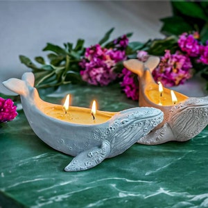 Whale Candle Scandinavian decor Decorative unique candles Aesthetic homemade candles Container Candles image 6