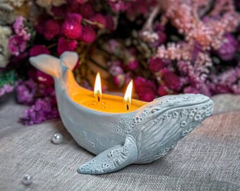 Whale Candle | Scandinavian decor | Decorative unique candles | Aesthetic homemade candles | Container Candles |