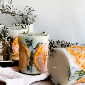 Unique aesthetic homemade candles: cute apartment boho decor, room decor aesthetic, unique best gifts for her christmas candles image 1