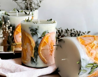 Unique aesthetic homemade candles: cute apartment boho decor, room decor aesthetic, unique best gifts for her | christmas candles