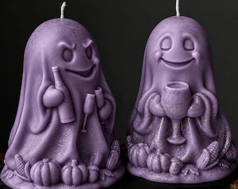 Handmade Ghost Candle | Spooky Halloween Decor, Fall Gift & Autumn Home Decor