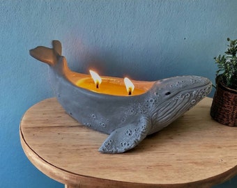 Whale Candle | Scandinavian decor | Decorative unique candles | Aesthetic homemade candles | Container Candles |