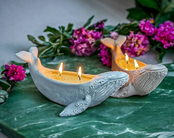 Whale Candle | Scandinavian decor | Decorative unique candles | Aesthetic homemade candles | Container Candles |