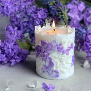 Best gifts for her decor boho 30th 40th 50th birthday gift for women mothers day candle Aesthetic homemade pillar candles image 1