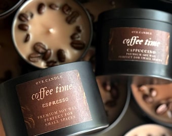 Fresh Brew Coffee Candle, Espresso coffee table decor, Cafe Style Home Fragrance, Coworker Present