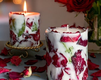 Rose Petal Candle: Romantic Valentine's and Mother's day gifts candles