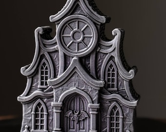 Handmade Haunted House Candle for Halloween | Gothic Fall Decor & Spooky Gift