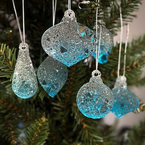 Kerstboomversieringen van sprankelend hars: Winter Sparkle Collection