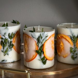 Unique aesthetic homemade candles: cute apartment boho decor, room decor aesthetic, unique best gifts for her christmas candles image 5