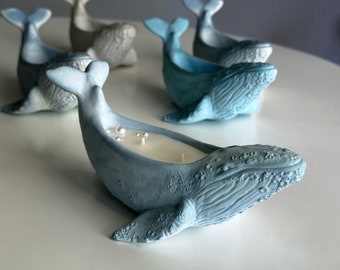 Whale Candle | Scandinavian decor | Decorative unique candles | Aesthetic homemade candles | Container Candles |