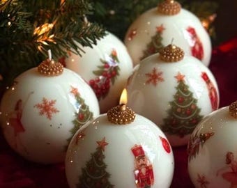 Nutcracker style Christmas Candle Ornament 1 pc: holiday decorations and xmas gift