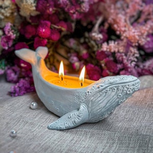 Whale Candle Scandinavian decor Decorative unique candles Aesthetic homemade candles Container Candles image 7