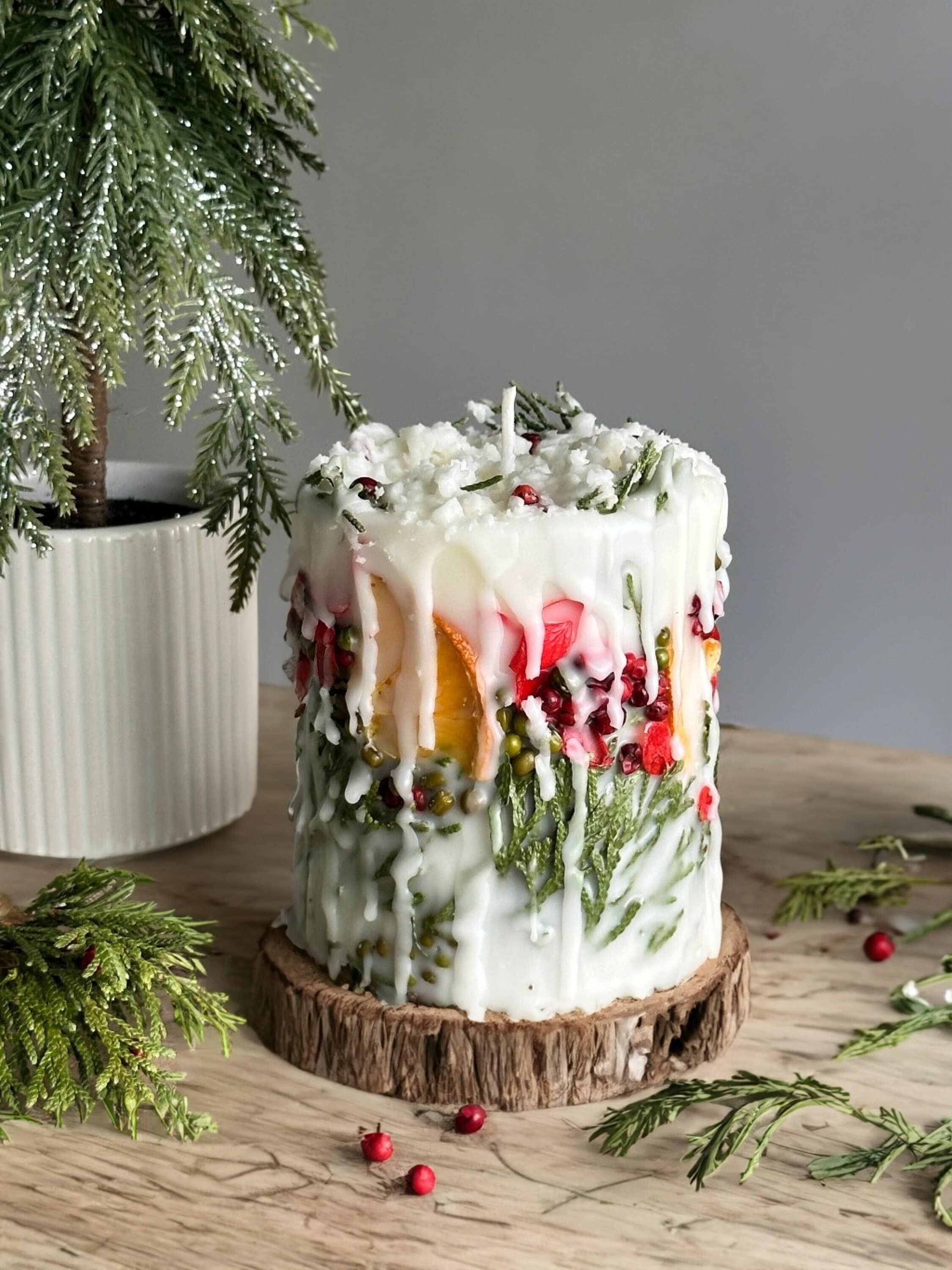 Christmas candles | Holiday and Christmas candle | Best Gifts | Rustic Holiday Decor