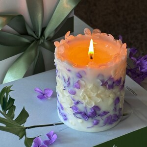 Best gifts for her decor boho 30th 40th 50th birthday gift for women mothers day candle Aesthetic homemade pillar candles image 4