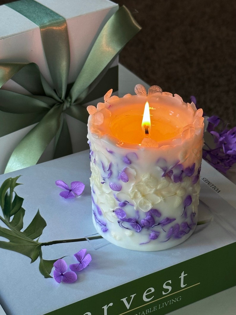 Best gifts for her decor boho 30th 40th 50th birthday gift for women mothers day candle Aesthetic homemade pillar candles image 4