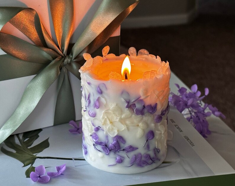 Best gifts for her decor boho 30th 40th 50th birthday gift for women mothers day candle Aesthetic homemade pillar candles image 2