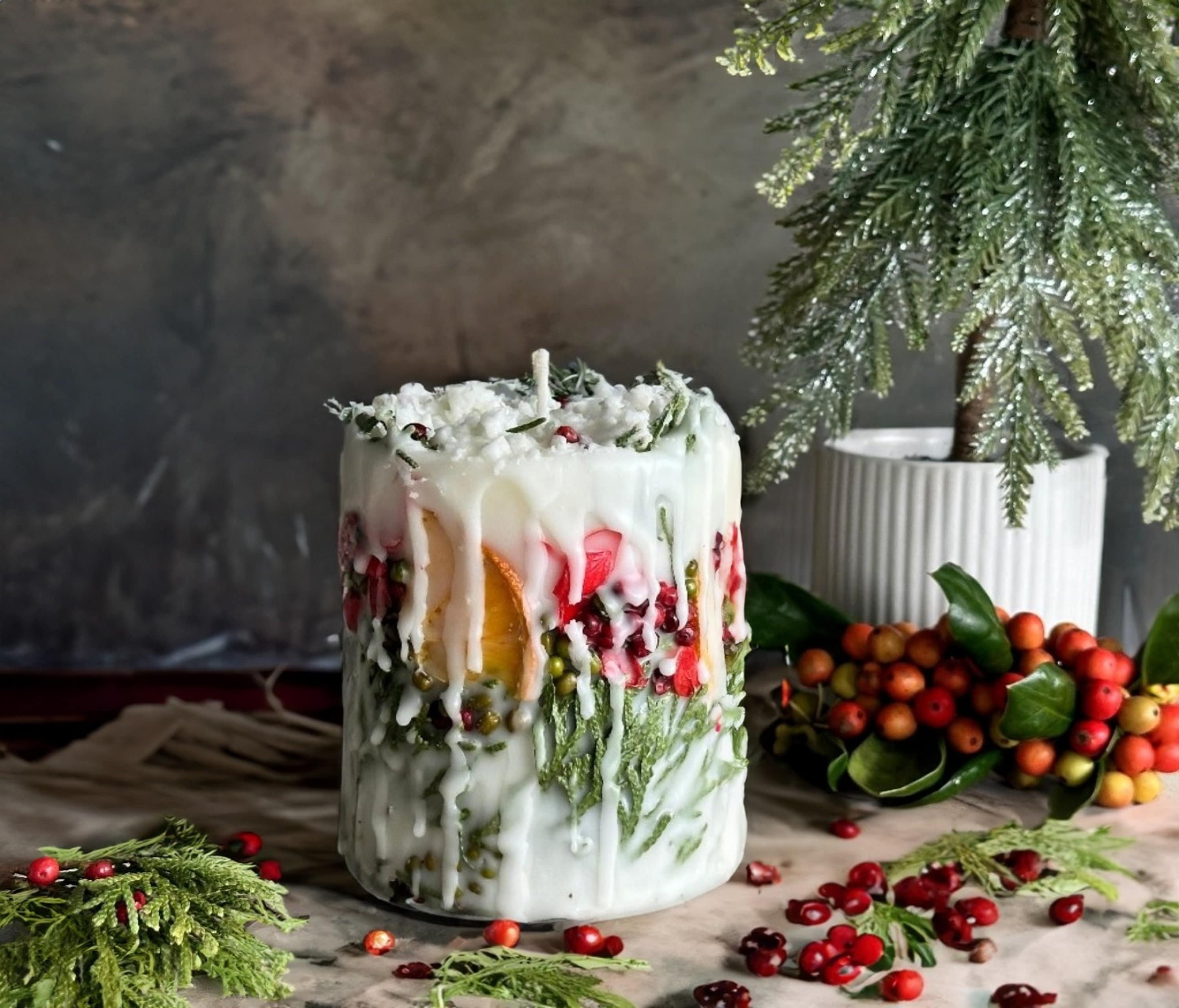 Christmas candles | Holiday and Christmas candle | Best Gifts | Rustic Holiday Decor