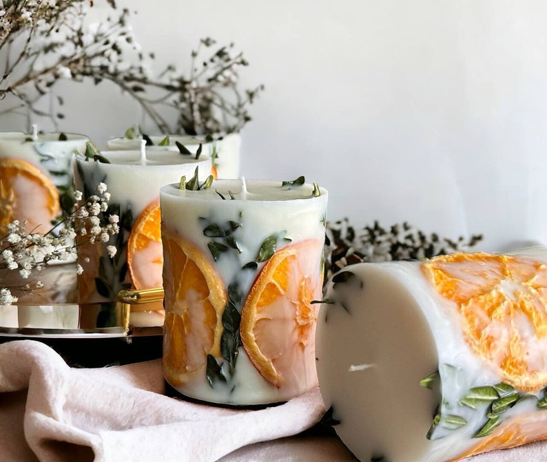 Unique aesthetic homemade candles: cute apartment boho decor, room decor aesthetic, unique best gifts for her christmas candles image 1