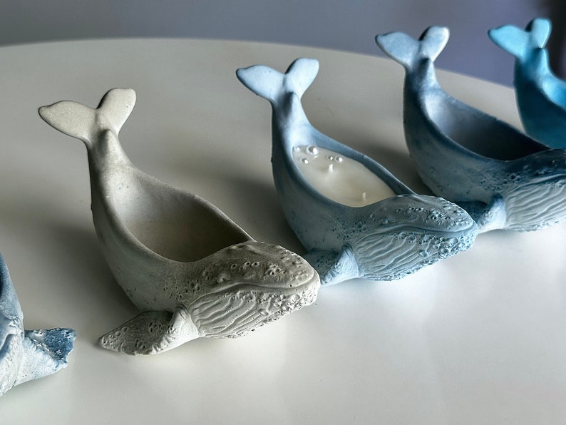 Whale Candle Scandinavian decor Decorative unique candles Aesthetic homemade candles Container Candles image 2