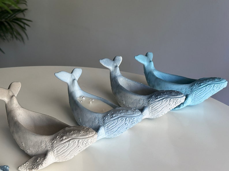 Whale Candle Scandinavian decor Decorative unique candles Aesthetic homemade candles Container Candles image 5