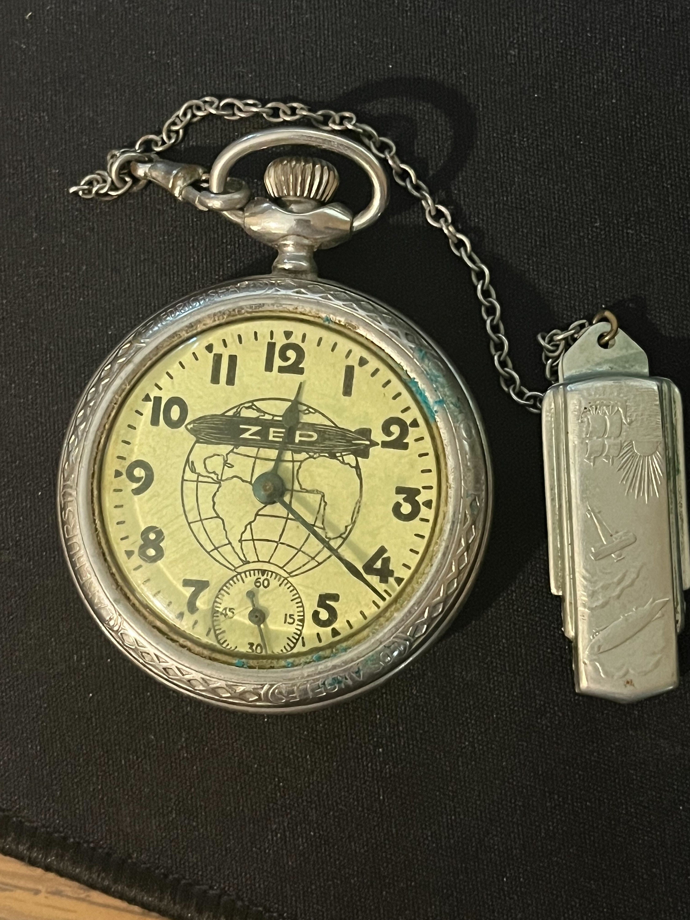 1929 Westclox Zep Trail Blazers Graf Zeppelin Pocket Watch 1929 Westclox Zep Trail Blazers Graf Zeppelin Pocket Watch