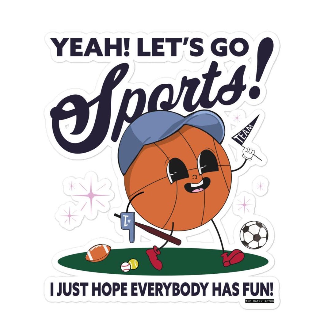 LET'S GO SPORTS | Football Sticker for Women College Football Sports ...