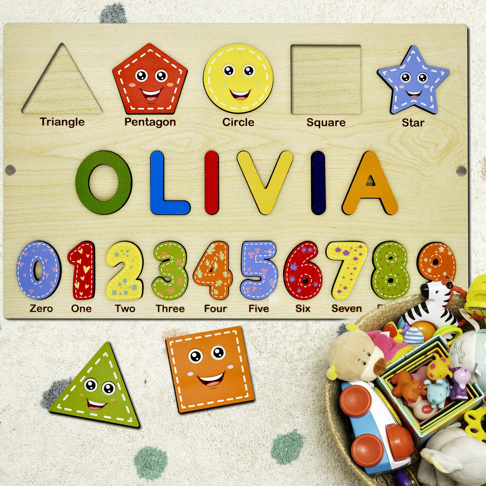 Name Frame Toy Personalized Name, Custom Name, Custom Toddler Gifts, Baby Name Toy ...