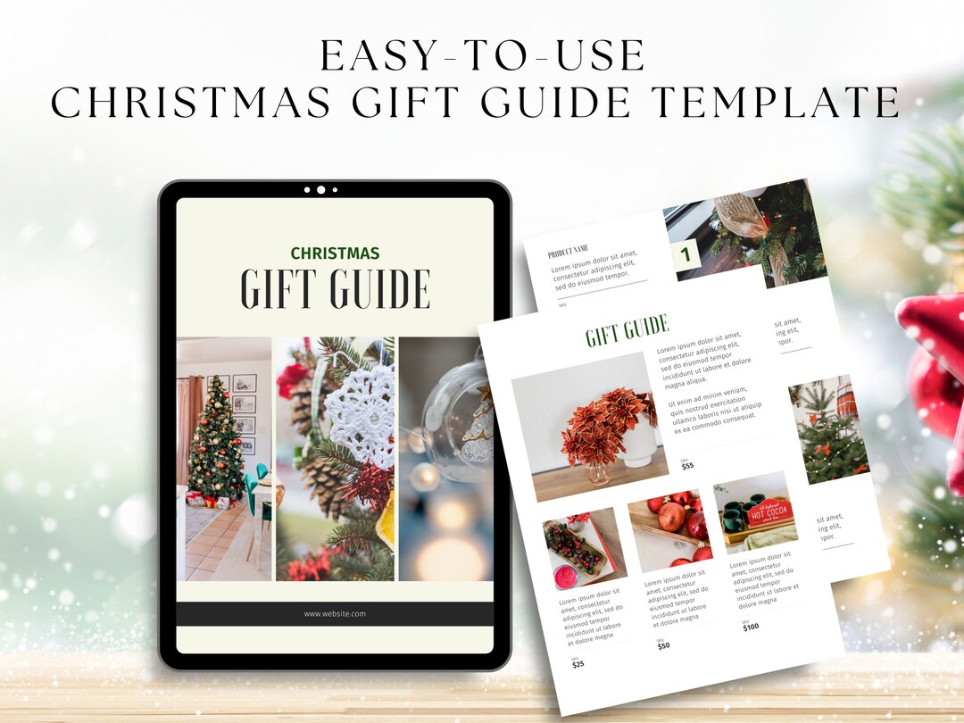 Unwrap Joy With Our Holiday Gift Guide Template! Elevate Your Christmas