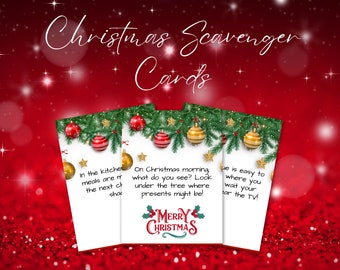 Christmas Scavenger Hunt Game - Fun for All Ages, Indoor Adventure with Riddles and Clues!