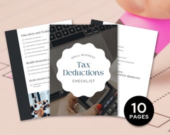 Ultimate Tax Deductions Checklist for Small Business: Tax Write-Off, Business Finance Organizer, Self Employed Tax Prep Cheat Sheet