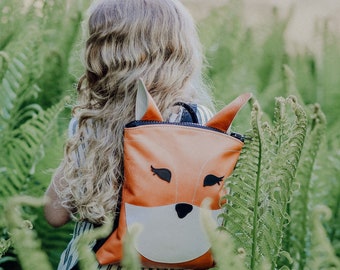 Small deer kids leather bag, toddler bag, cute bag, handmade bag, backpack, daily bag, kids gift