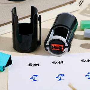 Kundenspezifische Kundenkarte Stempel, Kundenspezifische Kundenkartetext-Stempel, Selbstfärber-Stempel, Kundenspezifische Kartenstempel-Logo, Monogramm-Loyalitätsstempel, Geschenk für Papa