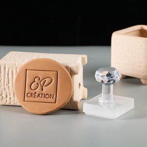 Acrylic Stamp For Pottery, Clay Signature, Personalized Pottery Stamp, Stamp For Ceramic Initials, Custom Clay Signature, Custom Logo Stamp