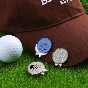Customized Golf Hat Clip, Golf Accessory, Personalized Golf Ball Marker, Customized Multicolor Golf Cap Clip, Gifts For Dad, Gift For Golfer