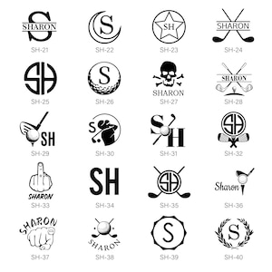 Sellos de golf personalizados, sellos de pelotas de golf personalizados, sellos de logotipos personalizados, obsequios deportivos para golfistas, sellos de golf personalizados, sellos de pelotas de golf con monograma