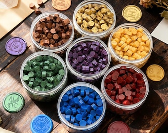 Perles de cire multicolores, décoration de faire-part de mariage